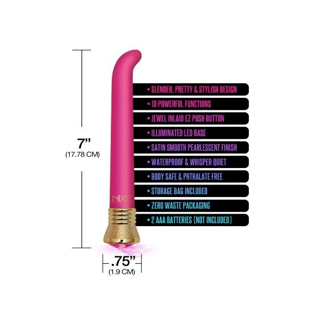 Nixie Jewel Satin G Vibe Pink Tourmaline - Power & Performance