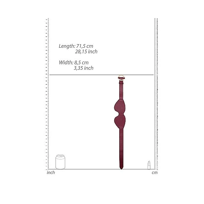 Ouch Halo Eyemask Burgundy - Materials & Dimensions