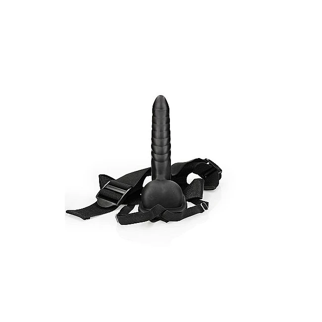 Ouch! Ribbed Hollow Strap-on W/ Balls - Size & Fit