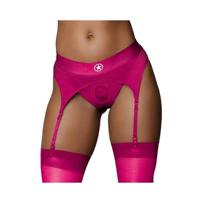 Ouch! Vibrating Strap-on Thong With Adjustable Garters - Shape & Texture