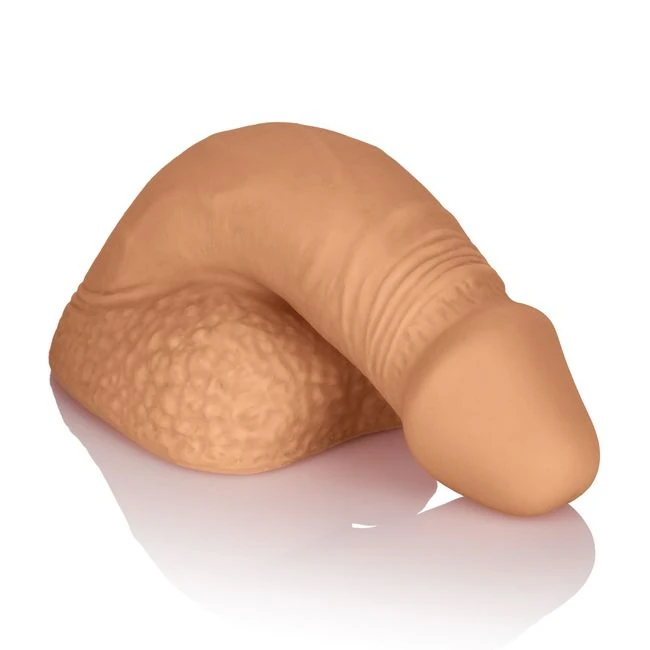 Packer Gear 5in Silicone Penis Tan - Shape & Texture