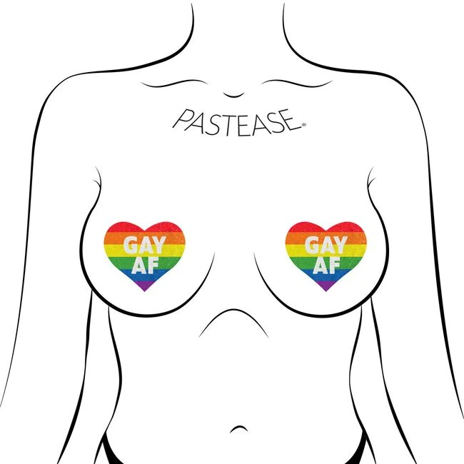 Pastease Glitter Rainbow Gay Af Hearts - Fabric & Feel