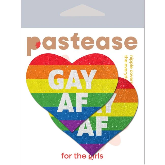 Pastease Glitter Rainbow Gay Af Hearts - Design Details