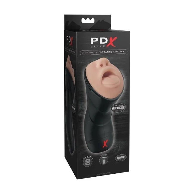 Pdx Elite Deep Throat Vibrating Stroker - Vibration & Functionality