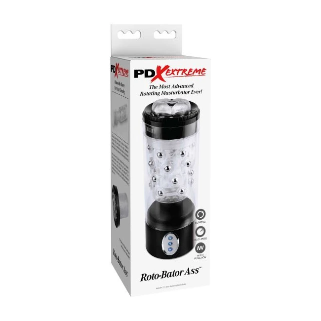 Pdx Extreme Roto Bator Ass Clear/black - Internal Texture and Design