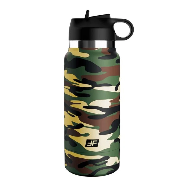 Pdx Plus Fap Flask Happy Camper Discreet Stroker Camo Bottle Frosted - Internal Texture & Stimulation Features