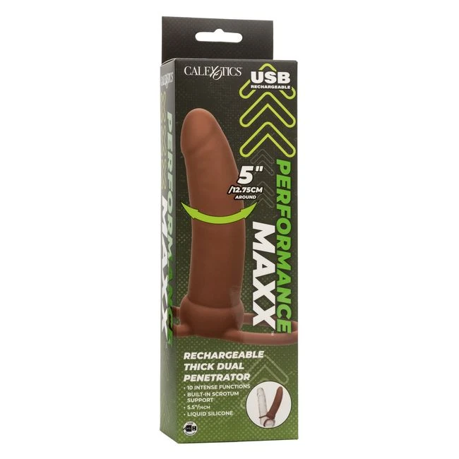 Performance Maxx Thick Dual Penetrator Brown - Experience the Power of Dual Penetration