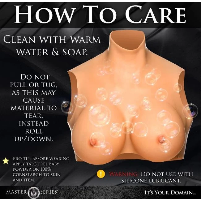 Perky Pair G-cup Silicone Breasts - Usage & Care