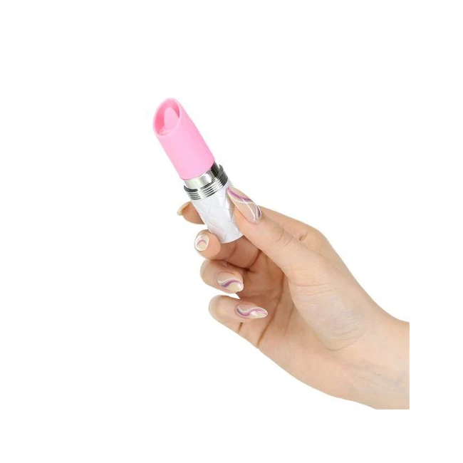 Pillow Talk Lusty Flickering Massager W/ Crystal Pink - Design & Dimensions