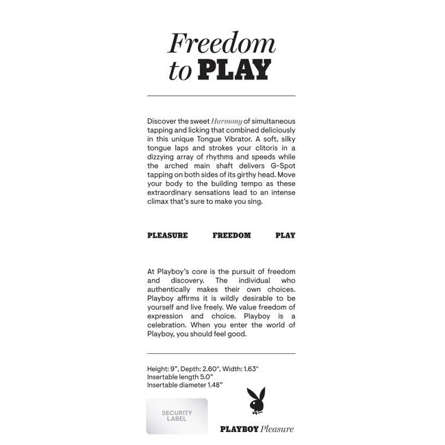 Playboy Harmony - Vibration Modes and Features