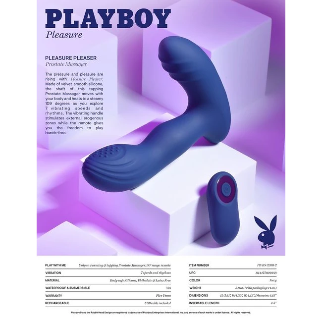 Playboy Pleasure Pleaser - Usage and Care