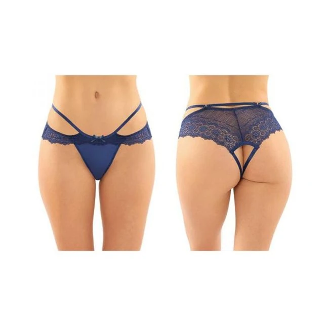 Posey Strappy Lace And Microfiber Crotchless Panty 6-pack - Fit & Sizing