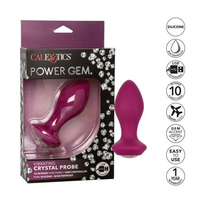 Power Gem Vibrating Crystal Probe- Purple - Power & Performance