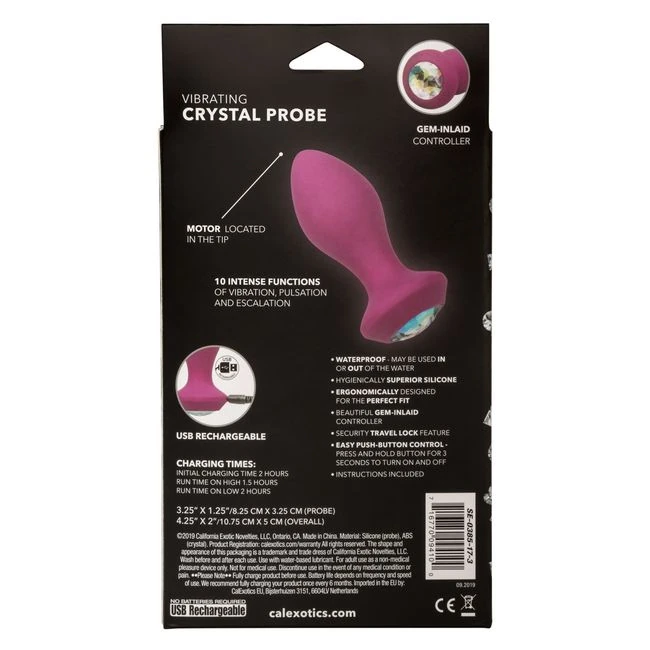 Power Gem Vibrating Crystal Probe- Purple - Specifications
