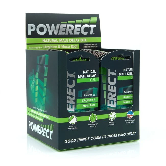 Powerect Natural Male Delay Gel Foil 5ml 36pc with Pos - Powerect Natural Male Delay Gel Foil 5ml - 36 Pack with POS