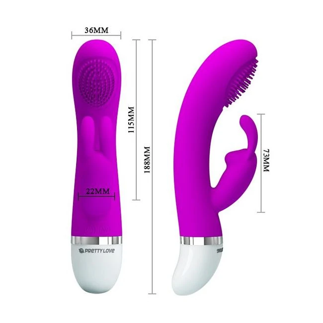 Pretty Love Christ Rabbit Vibrator Silicone Purple - Vibration Modes