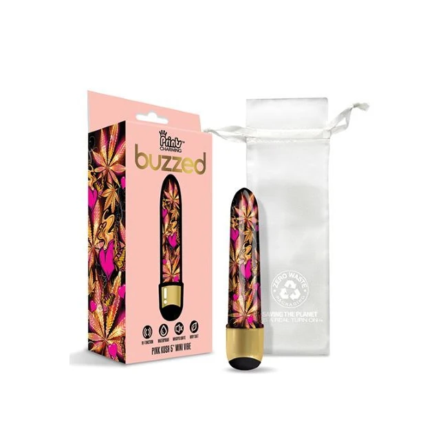 Prints Charming Buzzed 5 Mini Vibe Pink Kush " - Vibration Modes