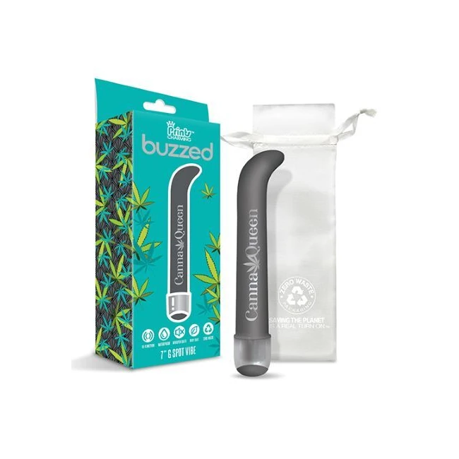 Prints Charming Buzzed 7 G Spot Vibe Canna Queen Grey " - Vibration Modes