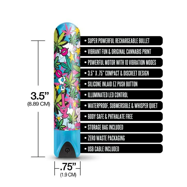 Prints Charming Buzzed Higher Power Rechargeable Bullet - Specifications