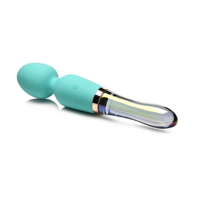 Prisms Vibra-glass 10x Turquoise Glass Wand Dual End - Materials and Design
