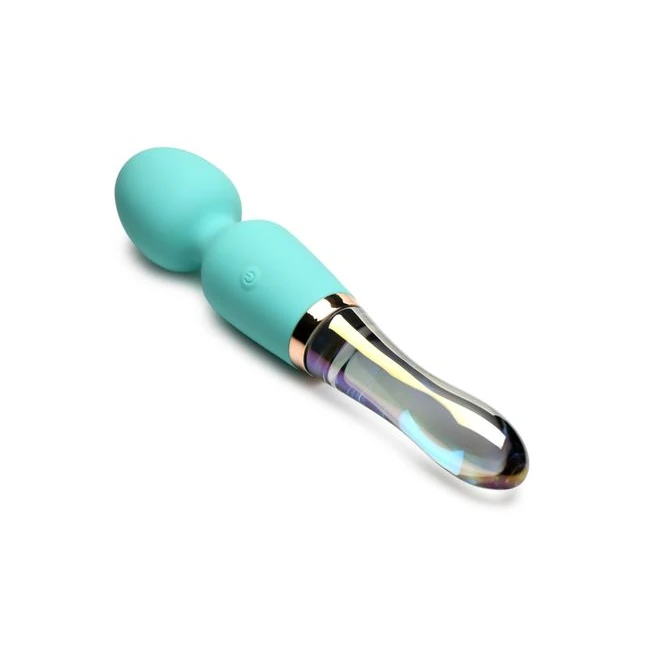 Prisms Vibra-glass 10x Turquoise Glass Wand Dual End - How It Feels