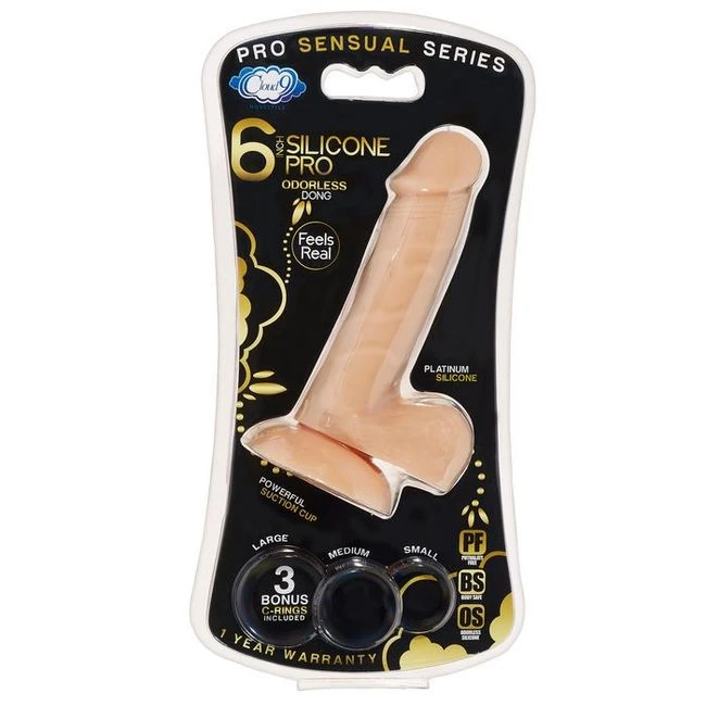 Pro Sensual Premium Silicone Dong W/ 3 C Rings - Shape & Texture