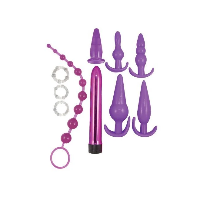 Purple Elite Collection Anal Play Kit Purple - Vibration Modes