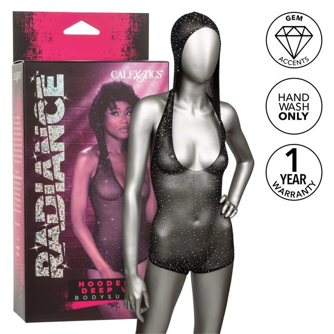 Radiance Hooded Deep V Body Suit - Features