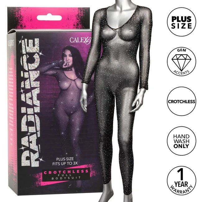 Radiance Plus Crotchless Full Bodysuit - Specifications & Packaging