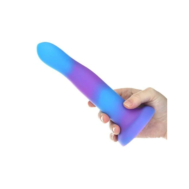 Rave Addiction 8in Glow in the Dark Dildo Blue/purple - Material & Feel