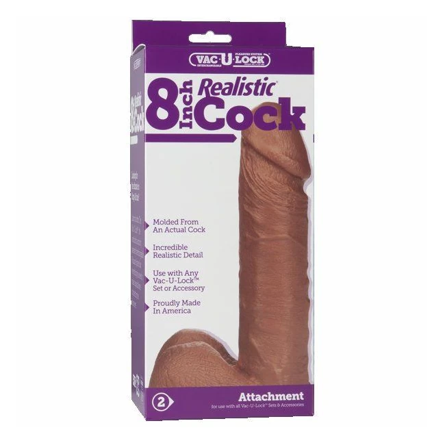 Realistic Dong-8in Mulatto Bx - Size & Compatibility