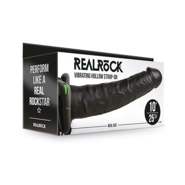 Realrock Vibrating Hollow Strap-on Without Balls - Shape & Texture