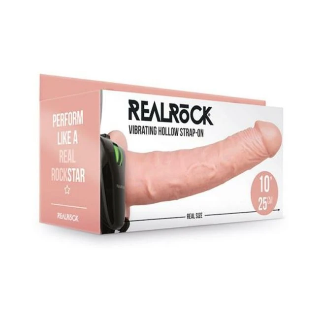 Realrock Vibrating Hollow Strap-on Without Balls - Material Feel & Safety