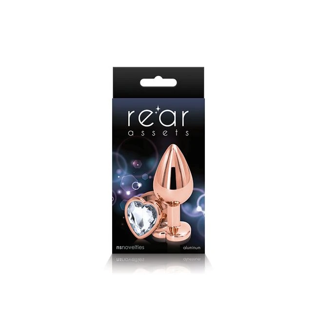 Rear Assets Rose Gold Heart Medium Clear - Shape & Comfort