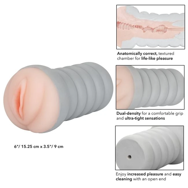 Ribbed Gripper Tight Pussy Ivory - Materials