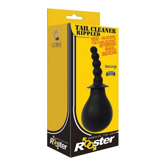 Rooster Tail Cleaner Rippled Black - Rooster Tail Cleaner Rippled Black by Curve Novelties