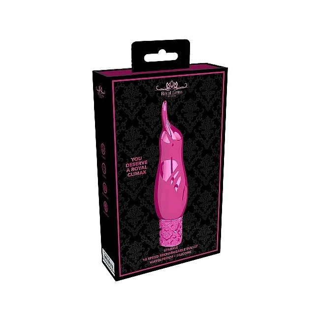 Royal Gems Sparkle Pink Rechargeable Silicone Bullet - How It Feels