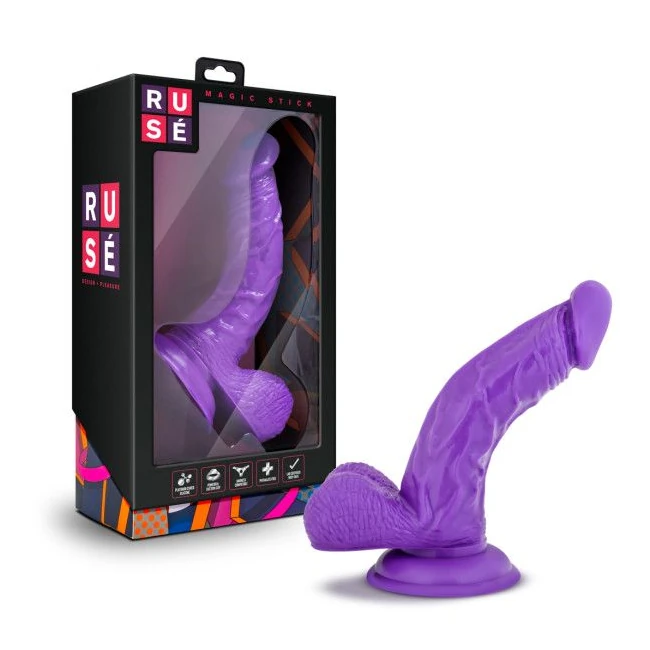 Ruse Magic Stick Purple Realistic Dildo - Size & Fit