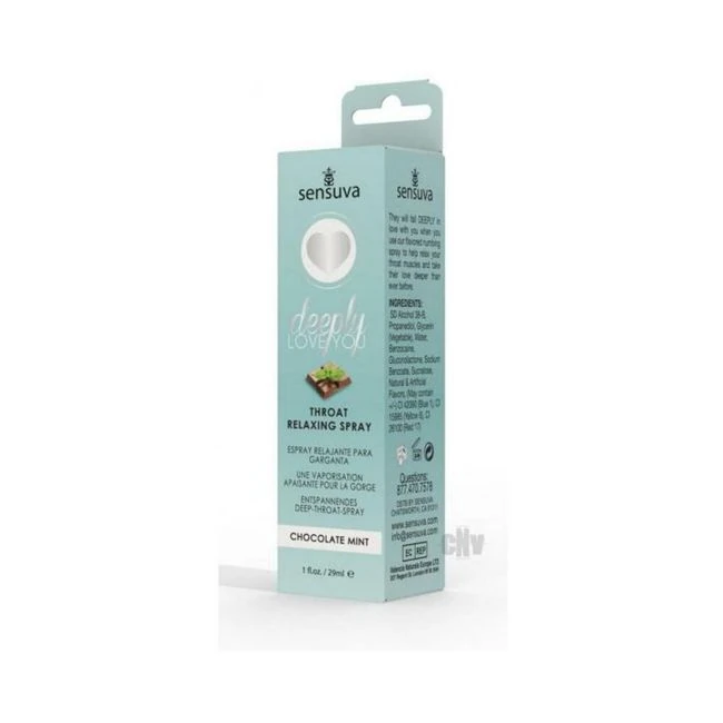 Sensuva Deeply Love You Throat Relaxing Spray Chocolate Coconut - Key Details