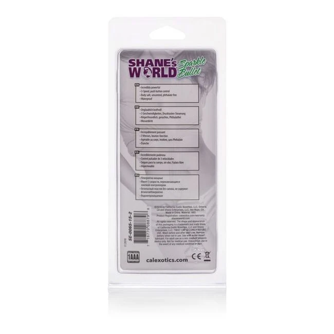 Shanes World Sparkle Bullet Purple - Additional Features