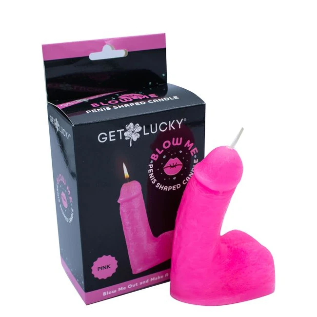 Shibari Get Lucky Blow Me Penis Candle Pink - Overview