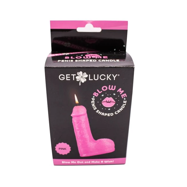 Shibari Get Lucky Blow Me Penis Candle Pink - Key Details
