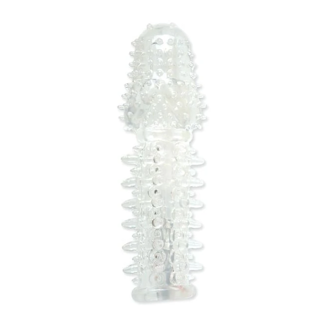 Silicone Penis Extension Clear - Internal Texture