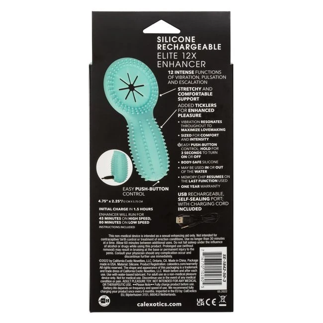 Silicone Rechargeable Elite 12 X Enhancer - Power & Performance