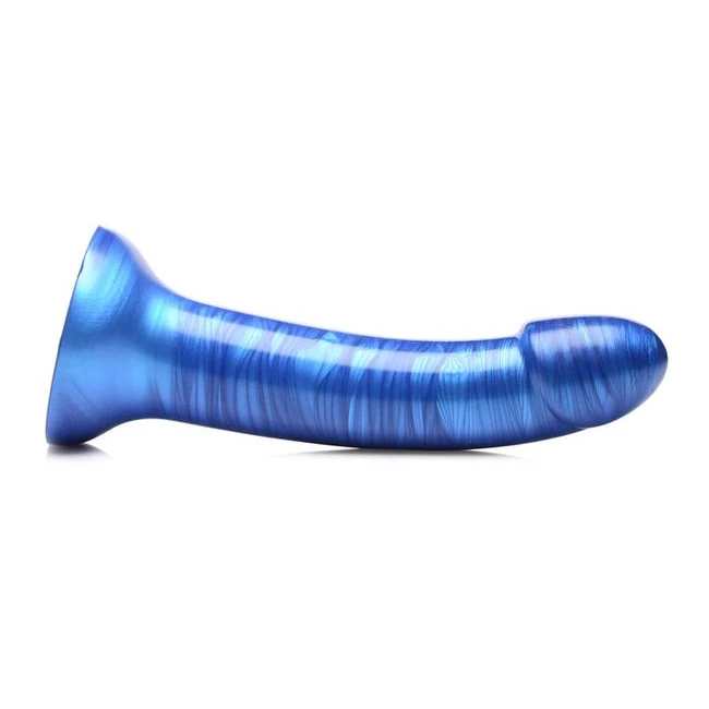 Simply Sweet Metallic Silicone Dildo - Material & Feel