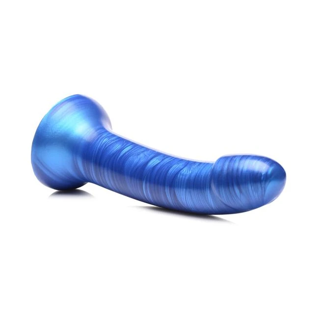 Simply Sweet Metallic Silicone Dildo - Size & Fit