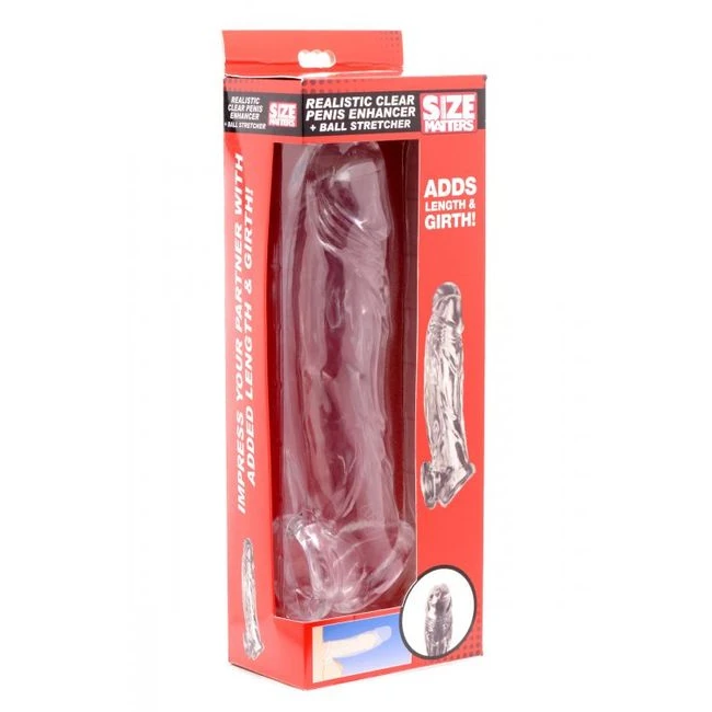 Size Matters Realistic Clear Penis Enhancer - Shape & Texture