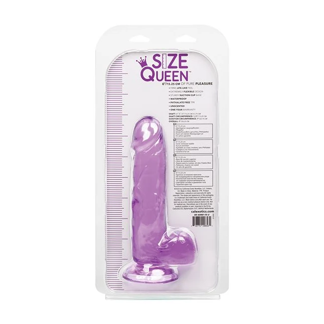 )size Queen 6in Purple - Shape & Texture