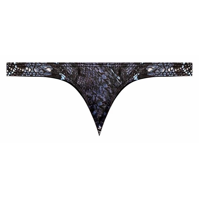 S'naked Criss Cross Thong Blue /black - Comfort & Fit