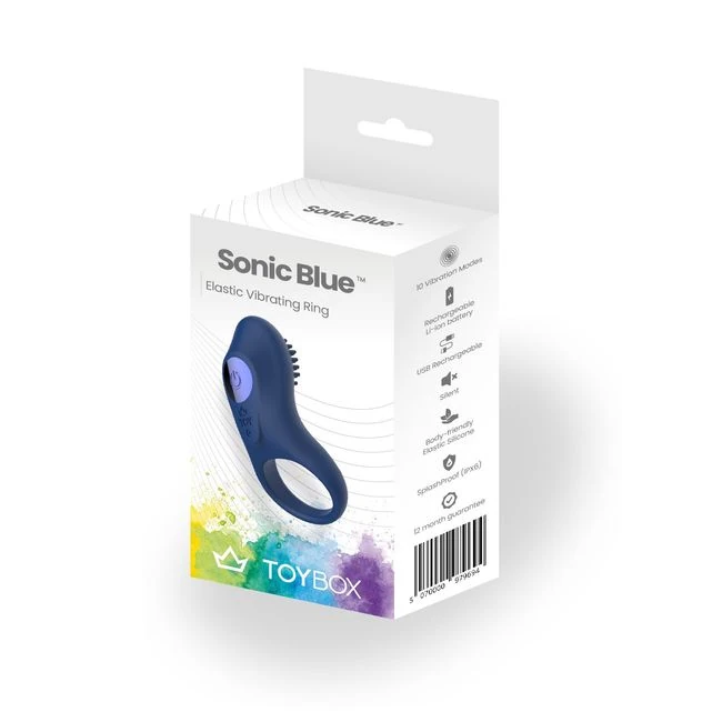Sonic Blue Vibrating Mini Vibrator - Experience Dual Pleasures with the Sonic Blue Vibrating Mini Vibrator